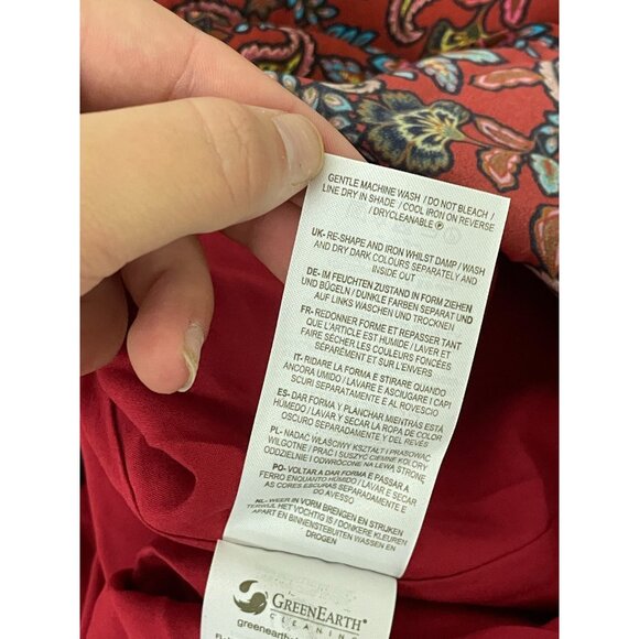 Boden Womens Becky Midi Wrap Dress UK 18R US 14R Red Paisley Floral D0041 NWT - Picture 9 of 14